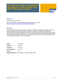 SAP How-To Guide: Extend MDG-M Data Model by a