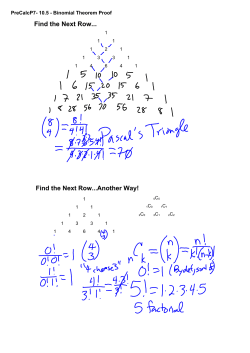 PreCalcP7- 10.5 - Binomial Theorem Proof