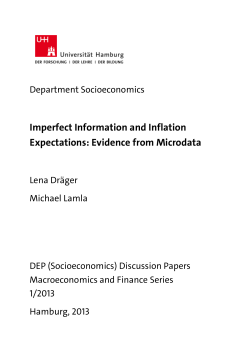 Imperfect Information and Inflation Expectations: Evidence from