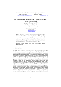 The Mathematical Structure and Analysis of an MHD Flow