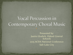 Contemporary A Cappella in the Choral Classroom