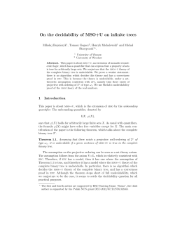 On the decidability of MSO+U on infinite trees