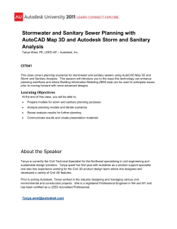 Preparing Models for Storm and Sanitary Planning