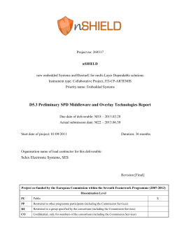 D5.3 Preliminary SPD Middleware and Overlay Technologies Report