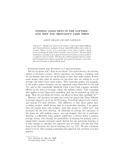 Finding good bets in the lottery, and why you shouldn`t take them