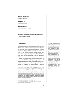 An EBIT-Based Model of Dynamic Capital