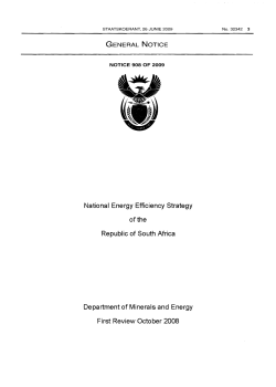 National Energy Efficiency Strategy of the Republic of South Africa