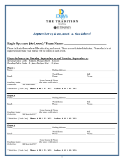 sponsorship opportunities - St. Vincent`s HealthCare