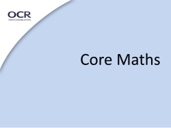 OCR Core Maths
