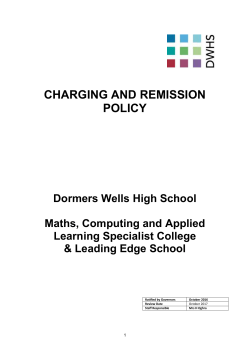 Charging and Remission Policy