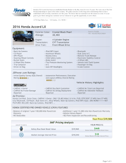 2016 Honda Accord LX