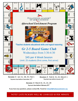 Gr 2-5 Board Game Club