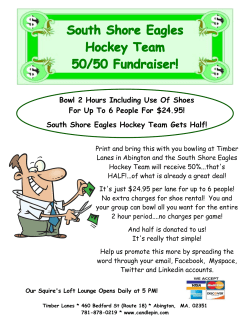 South Shore Eagles Hockey Team 50-50 flyer
