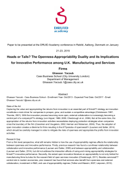 Heads or Tails? The Openness-Appropriability Duality and its