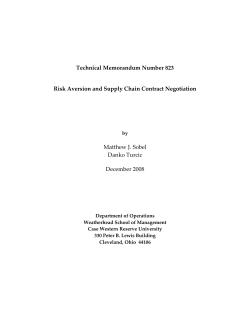 Risk Aversion and Supply Chain Contract Negotiation