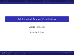 Multiperiod Market Equilibrium