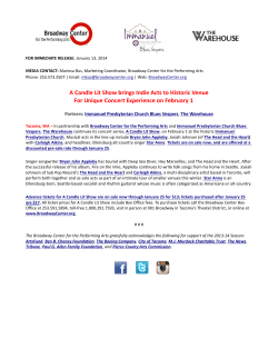 A Candle Lit Show brings Indie Acts to Historic Venue For Unique