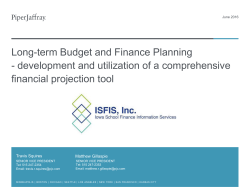 Section I: Development of a Long-term Budget and Finance