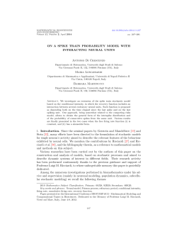 ON A SPIKE TRAIN PROBABILITY MODEL WITH