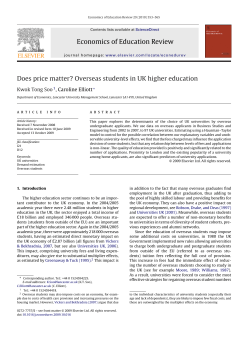 Does price matter? Overseas students in UK higher education