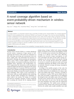 A novel coverage algorithm based on event-probability