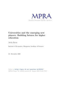 Universities and the emerging new players: Building futures for