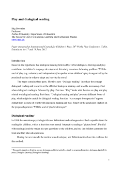 3. Dialogical reading and play