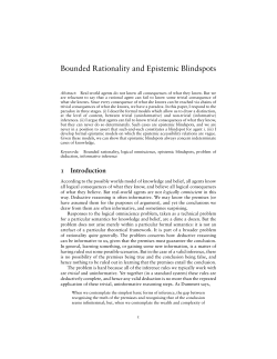 Bounded Rationality and Epistemic Blindspots