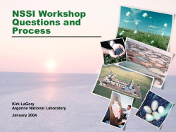 NSSI Workshop Questions