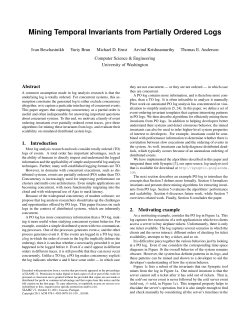 Mining Temporal Invariants from Partially Ordered Logs