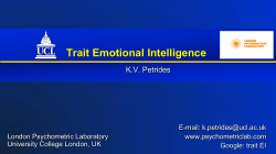 Trait Emotional Intelligence