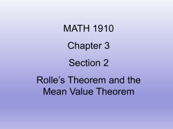 Mean Value Theorem.