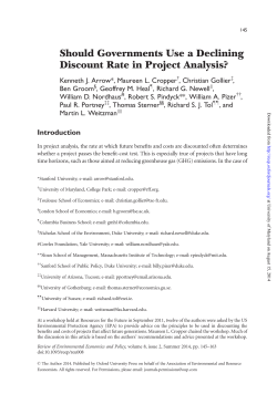 Should Governments Use a Declining Discount Rate in