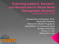 Protecting Subjects, Research, and Researchers in Virtual World