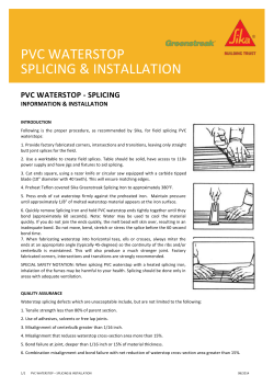 PVC Splicing and Waterstop Installation Guide