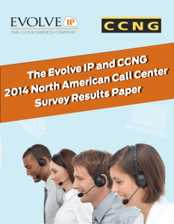 2014 North American Call Center Survey Results