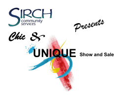 Chic and Unique show catalogue