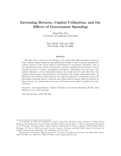 Increasing Returns, Capital Utilization, and the