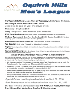 Dues must be paid on your first played event.