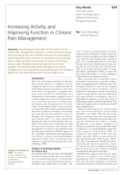 Increasing Activity and Improving Function in