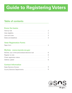 Guide to Registering Voters