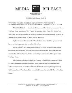 media release - PernaFrederick