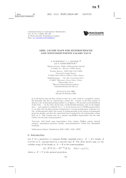 Abel-Jacobi maps for hypersurfaces and non commutative Calabi