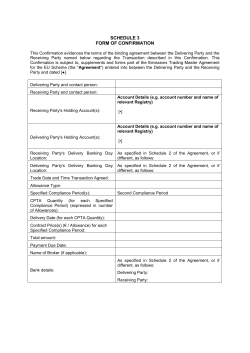 Form of Confirmation for Phase 2 Transactions setting under