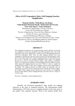 Effect of GPS Tropospheric Delay Neill Mapping Function
