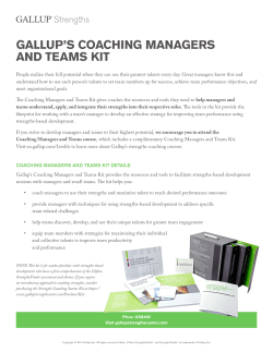 gallup`s coaching managers and teams kit