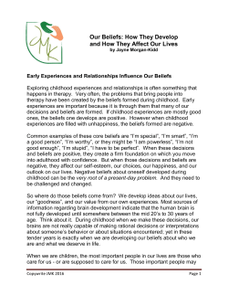 Our Beliefs: How They Develop and How They - Jayne Morgan-Kidd