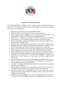 guidance to promote good practice