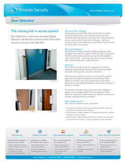 Door Detective Datasheet