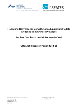 Measuring Convergence using Dynamic Equilibrium Models